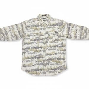 Eddie Bauer Sport Shop Men's Medium Scenic Mountain Forest Long Sleeve Shirt